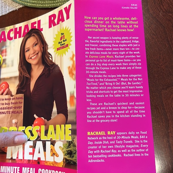 Express Lane Meals by Rachel Ray cooking book as seen on food network like new - Picture 4 of 14